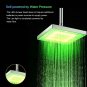 Multiple Colors LED_LED Rain Shower Head High Pressure Shower Head Water Save Automatically Color-Ch