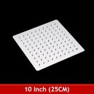 10 Inch (25CM)_Rainfall Shower Head 12/10/8 Inch Waterfall Shower Ultra Thin 201 Stainless Steel Squ