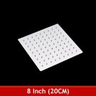 8 Inch (20CM)_Rainfall Shower Head 12/10/8 Inch Waterfall Shower Ultra Thin 201 Stainless Steel Squa