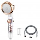 B gold hose_VILOYI Turbocharged Shower Head 3 Modes High Pressure Water Saving Adjustable Handheld S