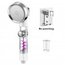 B silver base_VILOYI Turbocharged Shower Head 3 Modes High Pressure Water Saving Adjustable Handheld