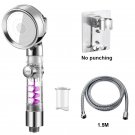 silver suit_VILOYI Turbocharged Shower Head 3 Modes High Pressure Water Saving Adjustable Handheld S