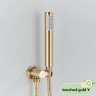 Brushed Gold Y_Brushed Gold  Handshower Head ABS Plastic Handheld Shower Head 150cm Stainless Steel 