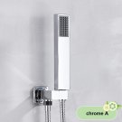 Chrome A_Brushed Gold  Handshower Head ABS Plastic Handheld Shower Head 150cm Stainless Steel Shower
