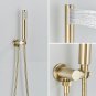 Chrome Y_Brushed Gold Handshower Head ABS Plastic Handheld Shower Head 150cm Stainless Steel Shower