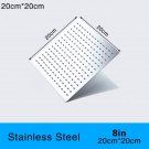 20cm 8in Square_FOHEEL 12/10/8/6 inch Square Shower head Polished Chrome Stainless Steel Bathroom Ra
