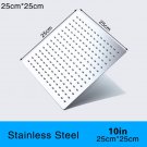 25cm 10in Square_FOHEEL 12/10/8/6 inch Square Shower head Polished Chrome Stainless Steel Bathroom R