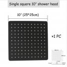 square10inch25x25_Stainless steel  Black Bathroom Ultrathin 2 mm Rain Shower Head 8/10/12 Inch Wall 