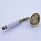 Hand Shower Head B_Antique Brass Shower Head 8Inch Round Rainfall Shower Head Shower Arm Water Savin