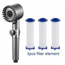 3 shower 3pcfilter_High Pressure Showerhead 4 Mode Rain Shower Head Massage Shower Head One-Key Stop