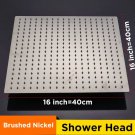 Brushed Nickel_Wholesale And Retail 40cm * 40cm Rainfall Shower Head 16 Inch Ceiling Rain Shower Rai