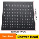 Matte Black_Wholesale And Retail 40cm * 40cm Rainfall Shower Head 16 Inch Ceiling Rain Shower Rain S