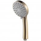 brushed gold_Brushed Gold Handheld High Pressure ABS Shower Head Water Saving Hand Shower Head 5 Fun