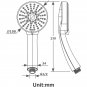 brushed gold_Brushed Gold Handheld High Pressure ABS Shower Head Water Saving Hand Shower Head 5 Fun
