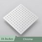 Chrome 16 inch_Senlesen Ultra-thin Rainfall Shower Head Matte Black 20/16 Inches Wall/Ceiling Mounte