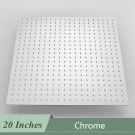 Chrome 20 inch_Senlesen Ultra-thin Rainfall Shower Head Matte Black 20/16 Inches Wall/Ceiling Mounte