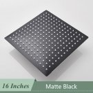 Matte Black 16 inch_Senlesen Ultra-thin Rainfall Shower Head Matte Black 20/16 Inches Wall/Ceiling M