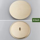 Dark Khaki_Rozin 8/10/12 Inch Stainless Steel Rainfall Shower Head Black/Brushed Gold Round&Squa
