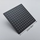 Matte Black 12 inch_Rozin 8/10/12 Inch Stainless Steel Rainfall Shower Head Black/Brushed Gold Round