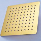 Polish Gold 8 inch_Rozin 8/10/12 Inch Stainless Steel Rainfall Shower Head Black/Brushed Gold Round&