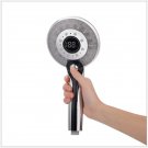 Transparent_LED Shower Head Digital Temperature Control Shower Sprayer 3 Spraying Mode Water Saving 