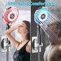 Transparent_LED Shower Head Digital Temperature Control Shower Sprayer 3 Spraying Mode Water Saving
