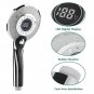 Transparent_LED Shower Head Digital Temperature Control Shower Sprayer 3 Spraying Mode Water Saving