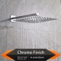 Chrome 8 Inch_Rozin Brushed Golden Rainfall Shower Head Bathroom 8/10/12" Ultrathin Style Top Shower