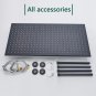 Brushed NO LED_Rozin LED Matte Black Shower Head 40*80cm Large Size Rainfall Shower Heads  Ceiling M