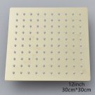 Brushed Gold 12_Round & Square Stainless Steel Ultra-thin Showerheads 16/12/10/8 Inch Rainfall S