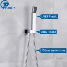 Chrome C_POIQIHY Golden Handshower Head 150cm stainless steel Shower Hose Plastic Bracket Shower Fau