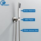Nickel C_POIQIHY Golden Handshower Head 150cm stainless steel Shower Hose Plastic Bracket Shower Fau