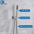Nickel D_POIQIHY Golden Handshower Head 150cm stainless steel Shower Hose Plastic Bracket Shower Fau