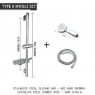 A Dish Whole Set_Adjustable Shower Bar Lifting Rod Extendable Wall Mount Shower Column 3 Spray Showe
