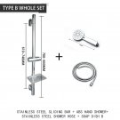 B Dish Whole Set_Adjustable Shower Bar Lifting Rod Extendable Wall Mount Shower Column 3 Spray Showe