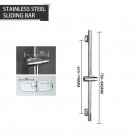 Bar Only No Dish_Adjustable Shower Bar Lifting Rod Extendable Wall Mount Shower Column 3 Spray Showe