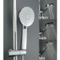 Bar Only No Dish_Adjustable Shower Bar Lifting Rod Extendable Wall Mount Shower Column 3 Spray Showe