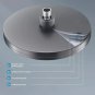Black_New 6 Modes High Pressure Top Spray Rain Shower Head Larger Flow Supercharge Rainfall Showerhe