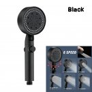 Showerhead-Black_New 6 Modes High Pressure Top Spray Rain Shower Head Larger Flow Supercharge Rainfa