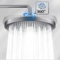 Silver_New 6 Modes High Pressure Top Spray Rain Shower Head Larger Flow Supercharge Rainfall Showerh