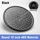 Round Black_Large Flow Supercharge Rainfall Showerhead Rainfall Shower Head Bathroom Faucet Replacem