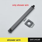 shower arm_Stainless Steel Black Shower Head 8/10/12 Inch Chrome Rainfall Bath Head Wall Mounted Bat