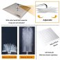 brushed nickel_16 Inch Large Square Rain Shower Head Stainless Steel High Pressure Shower Head Polis