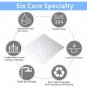 brushed nickel_16 Inch Large Square Rain Shower Head Stainless Steel High Pressure Shower Head Polis
