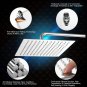 matte black_16 Inch Large Square Rain Shower Head Stainless Steel High Pressure Shower Head Polished