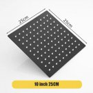 10 inch black_High Pressure Rainfall Stainless Steel Shower Head High Flow 8" 10" 12" Square Pressur