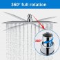 10 inch black_High Pressure Rainfall Stainless Steel Shower Head High Flow 8" 10" 12" Square Pressur