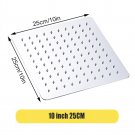 10 inch sliver_High Pressure Rainfall Stainless Steel Shower Head High Flow 8" 10" 12" Square Pressu
