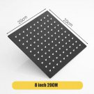 8 inch black_High Pressure Rainfall Stainless Steel Shower Head High Flow 8" 10" 12" Square Pressure