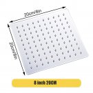 8 inch sliver_High Pressure Rainfall Stainless Steel Shower Head High Flow 8" 10" 12" Square Pressur